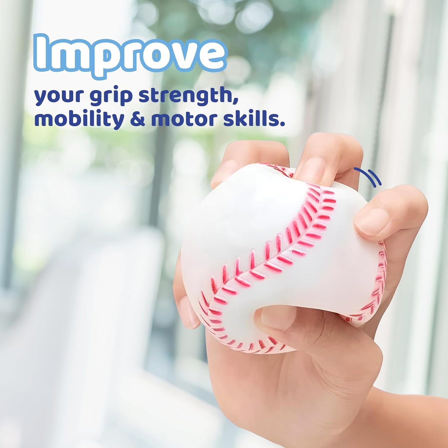 Baseball Sports Themed 2.5In Foam Squeeze Balls - Baseball Sport Stress Balls - Bulk Base Ball Party Favors and Decoration - Improve Grip and Dexterity - 1 Dozen