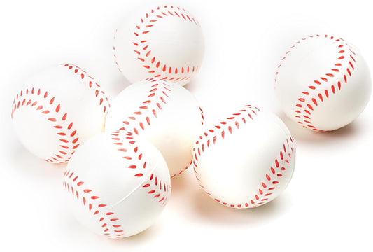 Baseball Sports Themed 2.5In Foam Squeeze Balls - Baseball Sport Stress Balls - Bulk Base Ball Party Favors and Decoration - Improve Grip and Dexterity - 1 Dozen